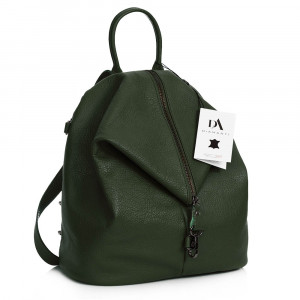 Rucsac dama din piele naturala DiAmanti Zanella Verde Scuro Pino Rucsac dama din piele naturala DiAmanti Zanella Verde Scuro Pino